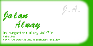 jolan almay business card